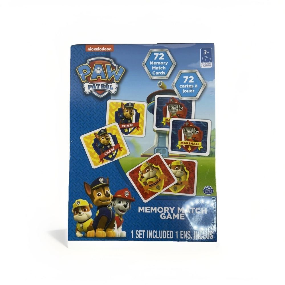 Paw Patrol Memory Match Game - 72 Memory Match Cards New Sealed